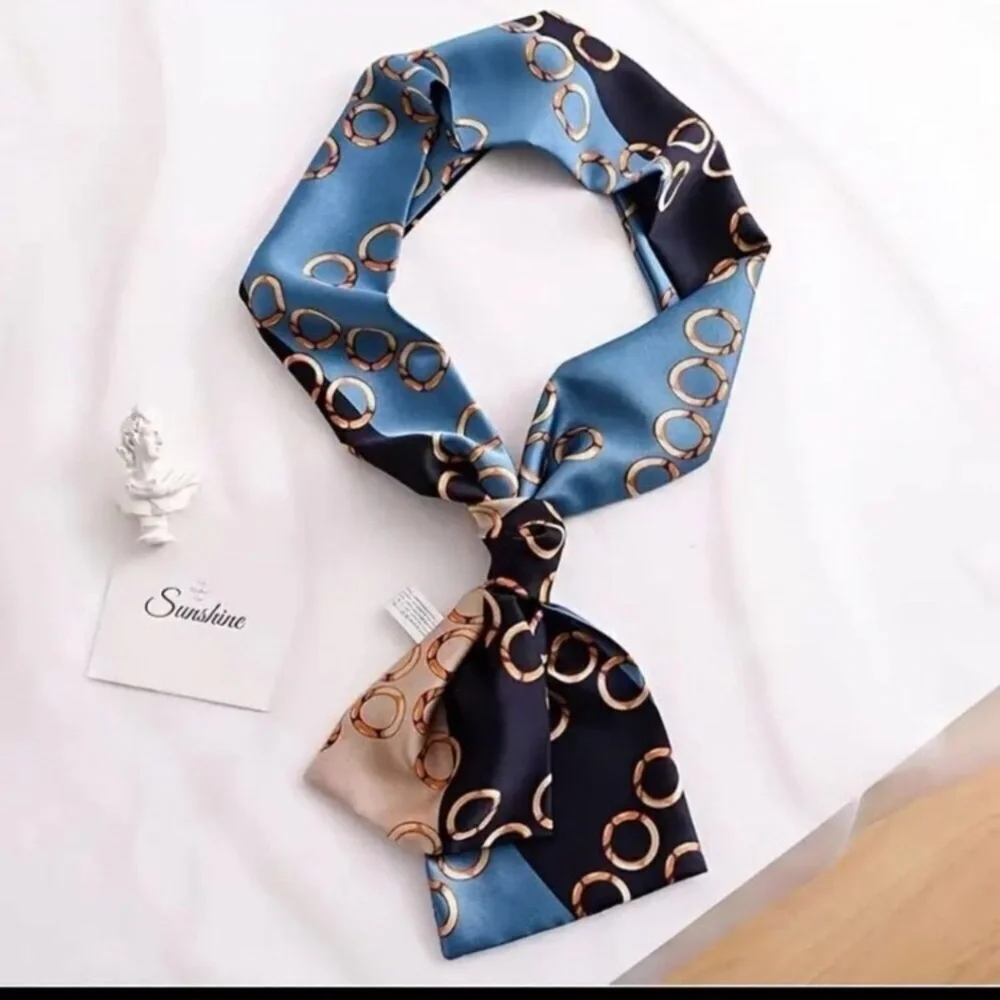 Elegant Printed Silky Scarf Accessories Thin and Stylish Professional